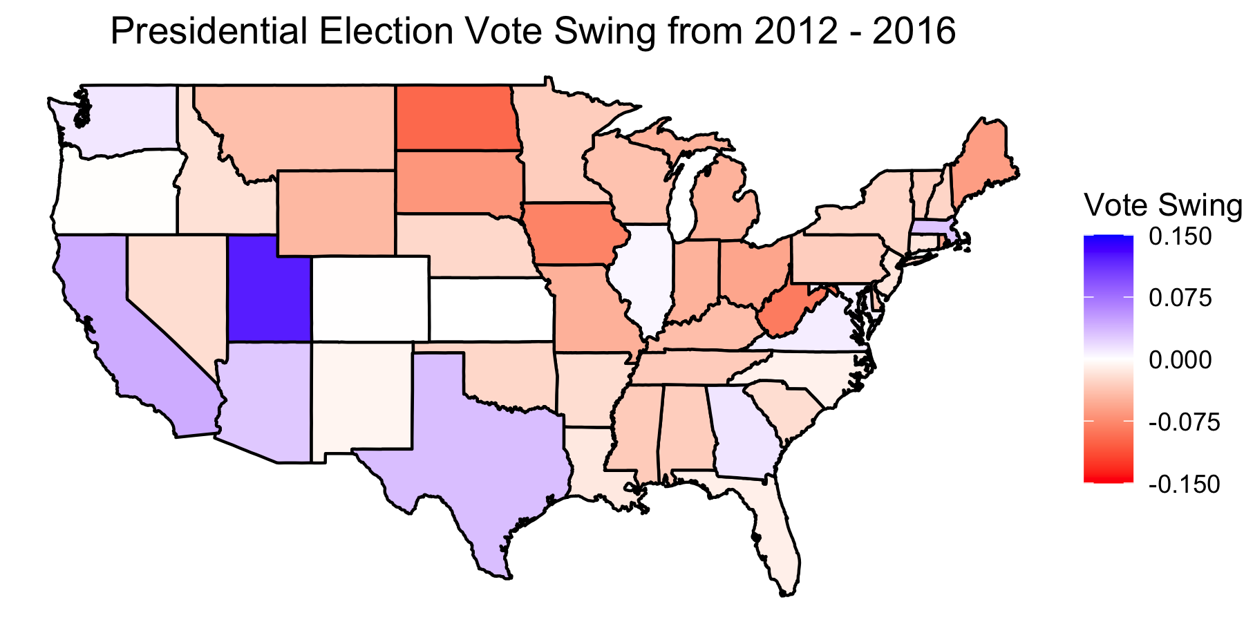 2016 Presidential Election Swing Map